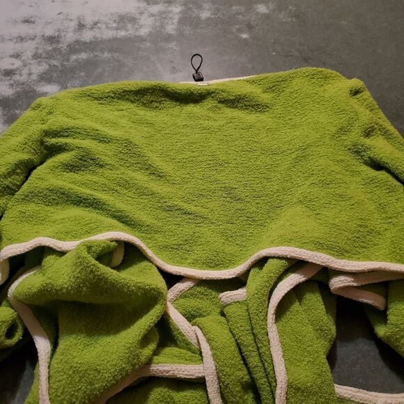 St John lime green tie front wool shrug sz Medium - Picture 3 of 4